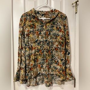 Floral print long sleeve shirt